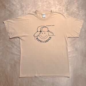 Vintage 90s Tennessee River Happy Camper Smiley Face Shirt Truman Lake Cabincore